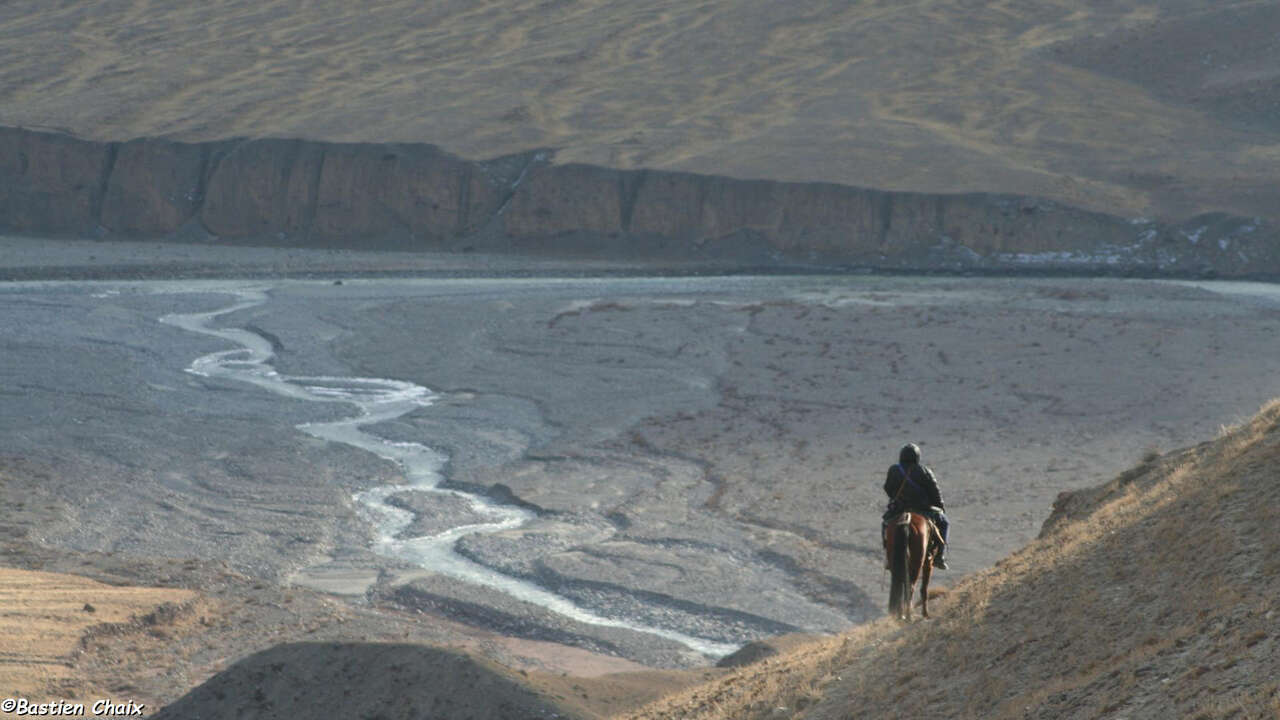 Cavalier et montagne