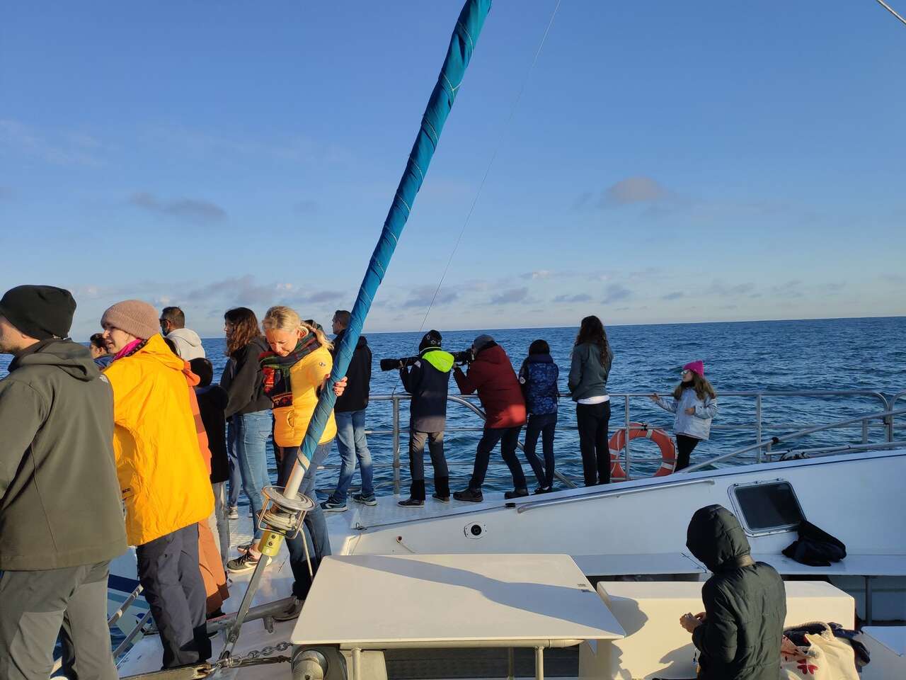 Observateurs sur un bateau