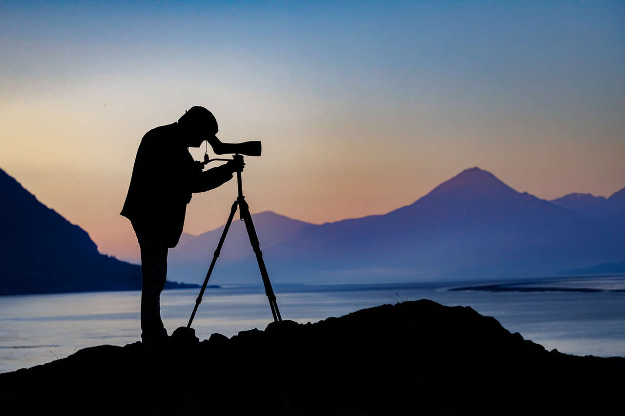 Observation à la longue vue