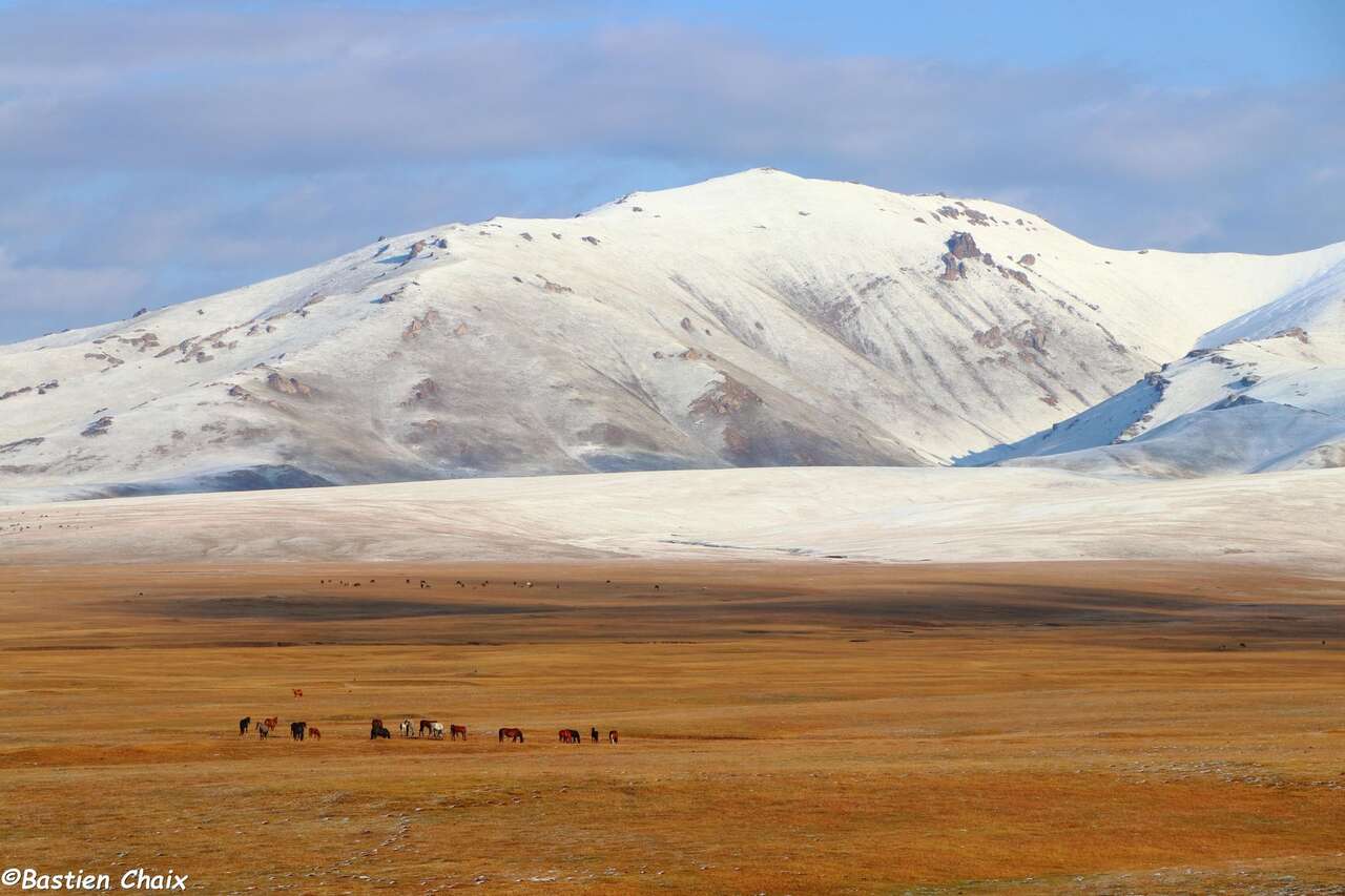 Paysage de montagne au Kirghizistan