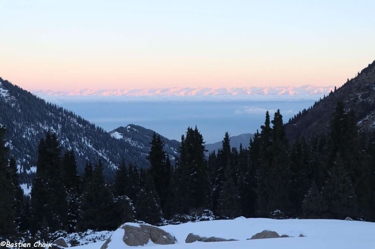 Paysage de montagne au Kirghizistan