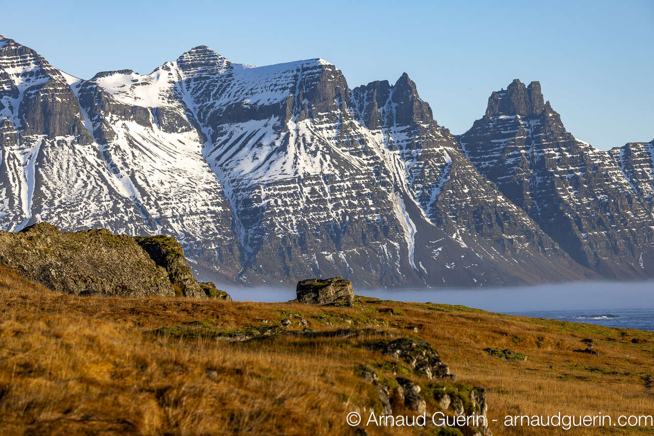 Paysage enneigé de montagne