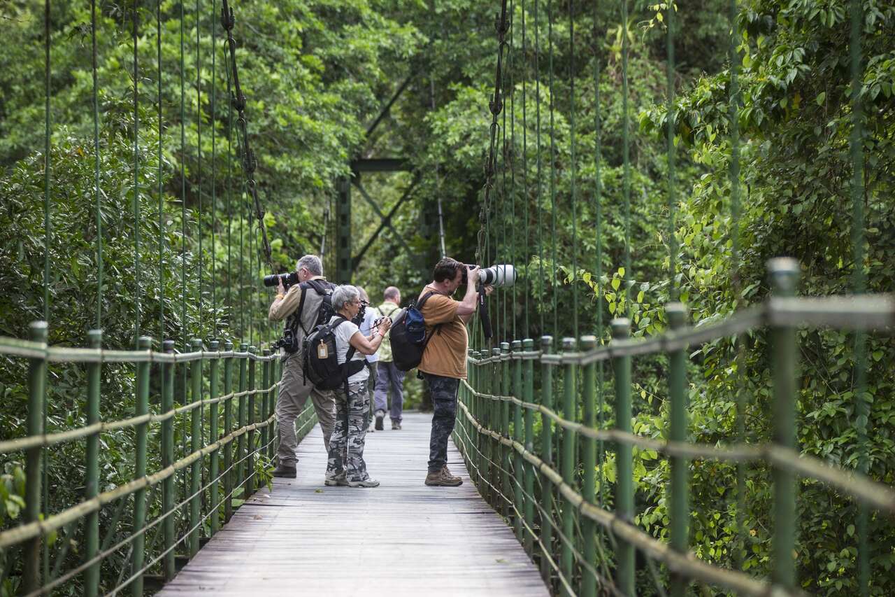 Photographes sur un pont