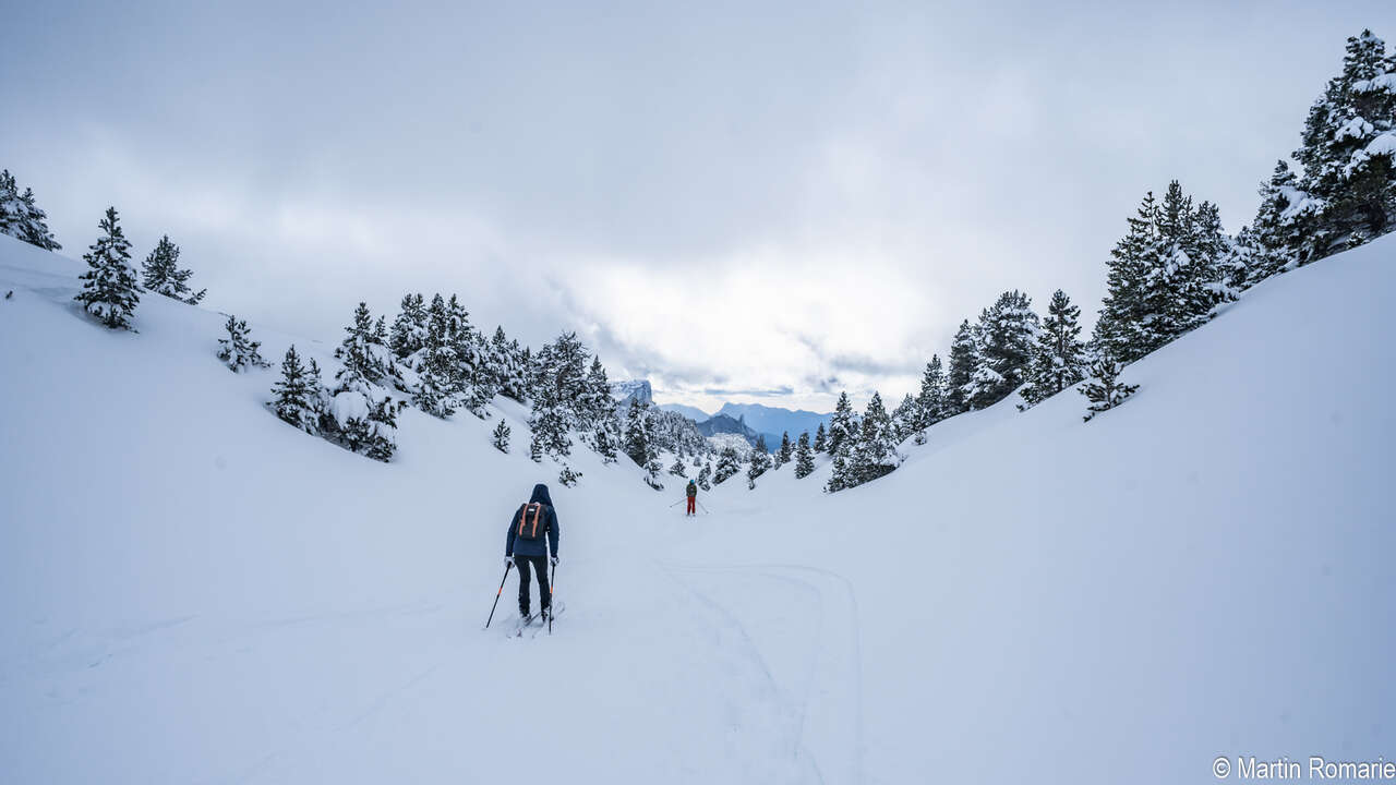 Skieur sur le plateau du Vercors