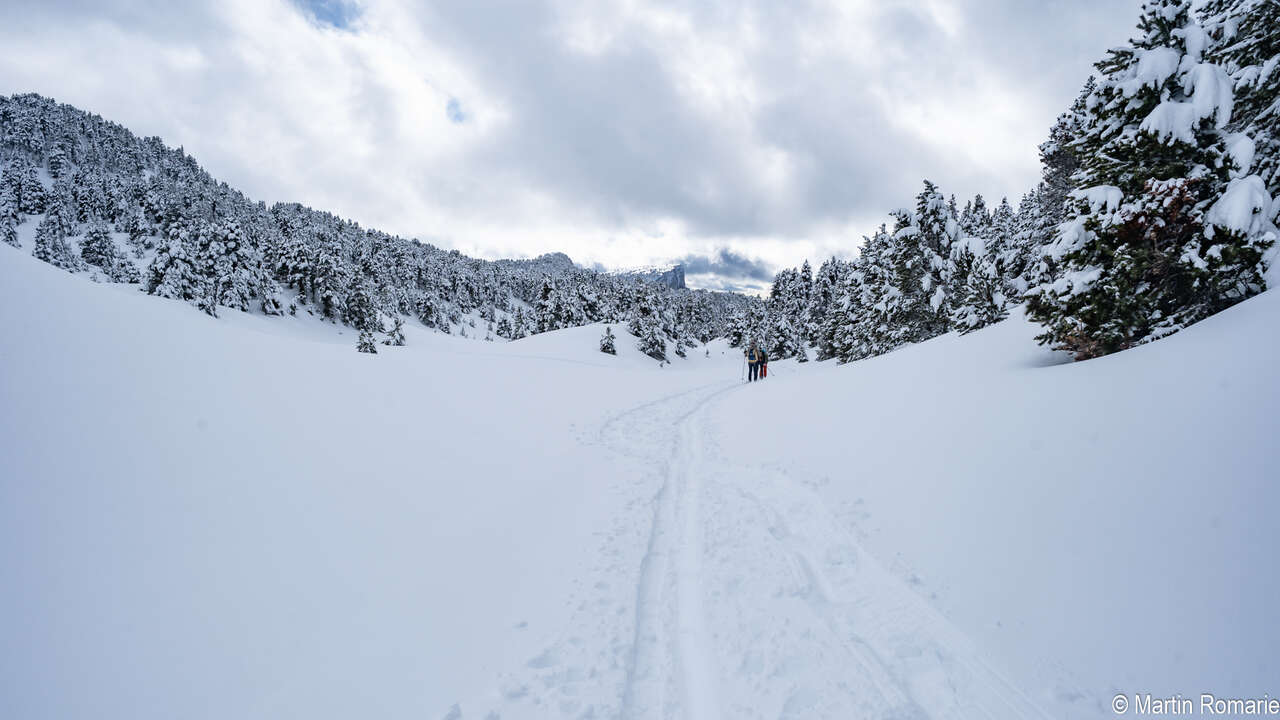 Skieur sur le plateau du Vercors