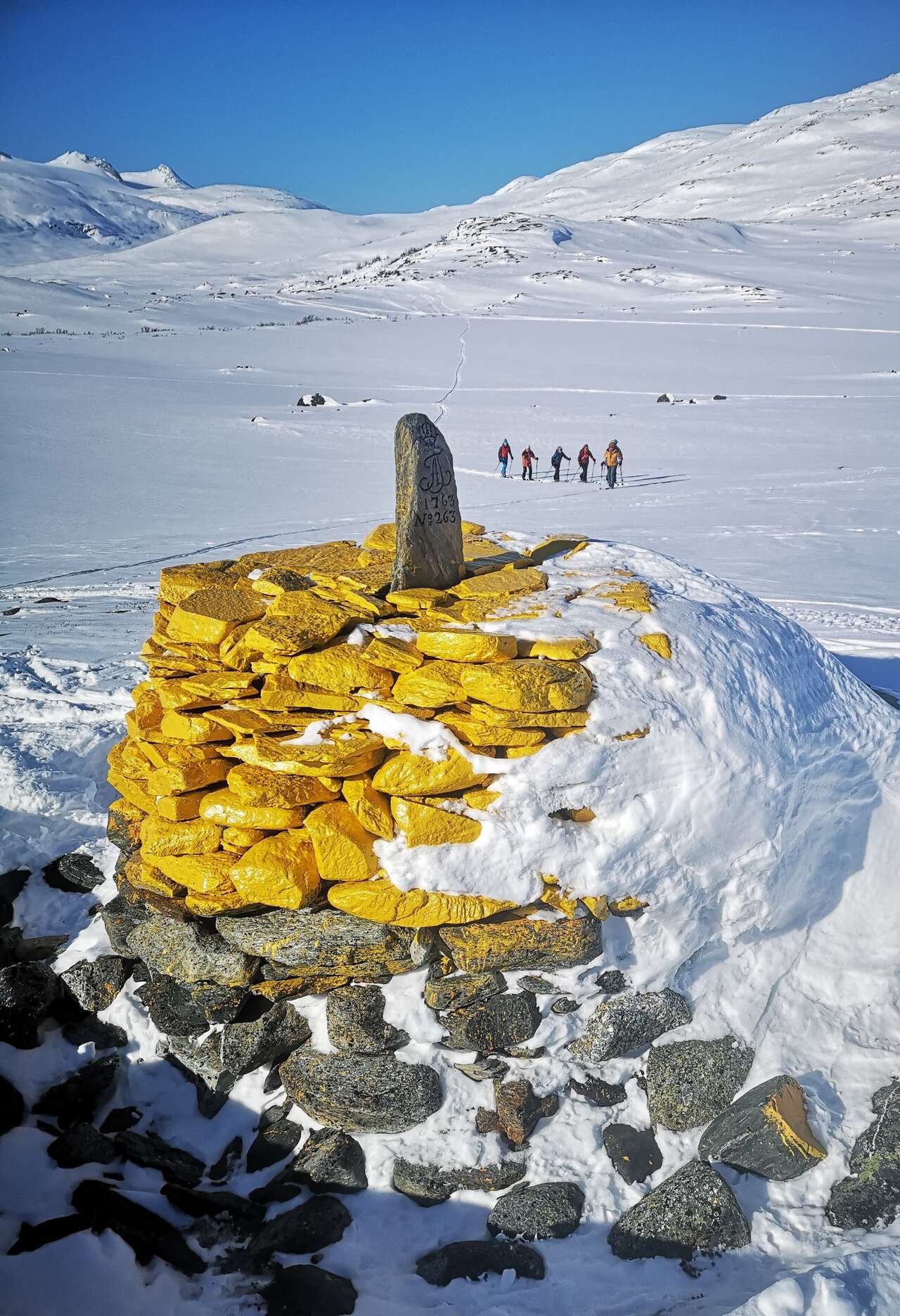 Skieurs et frontière Norvègienne