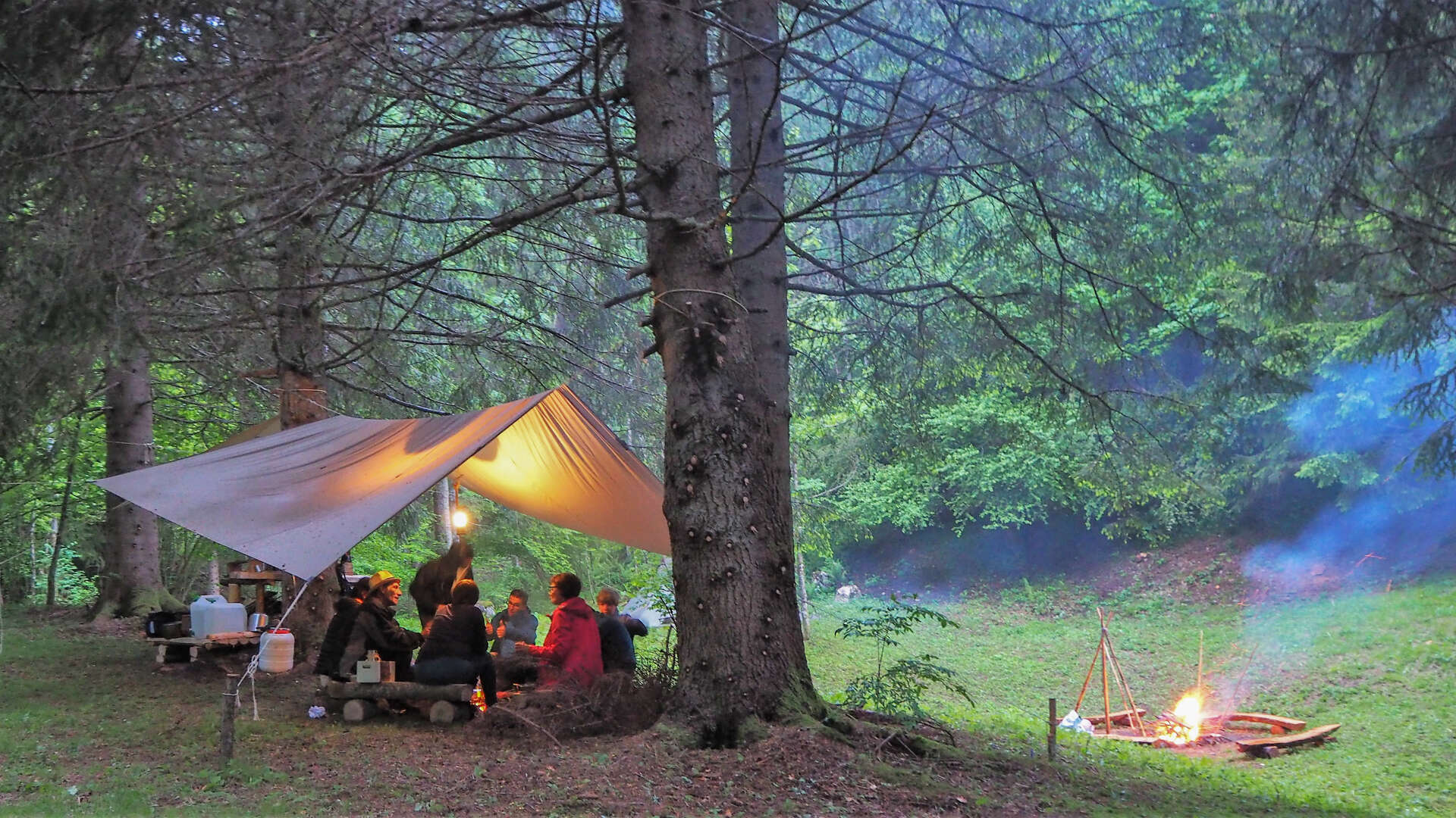 Camp de base sous la tarp